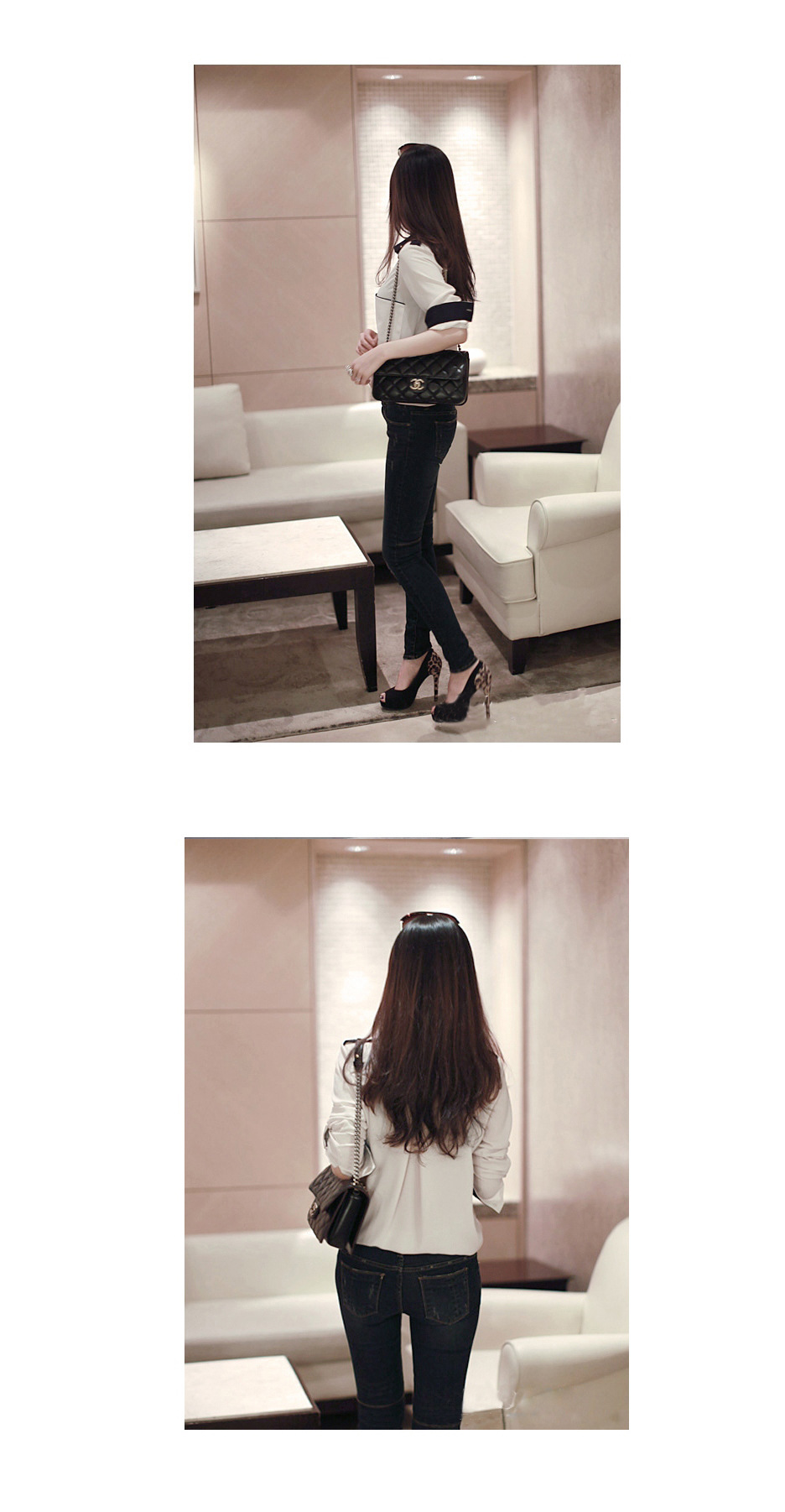 【2014新款 雪纺长袖 <em>白衬衫女</em>韩版 通勤<em>开衫</em> 