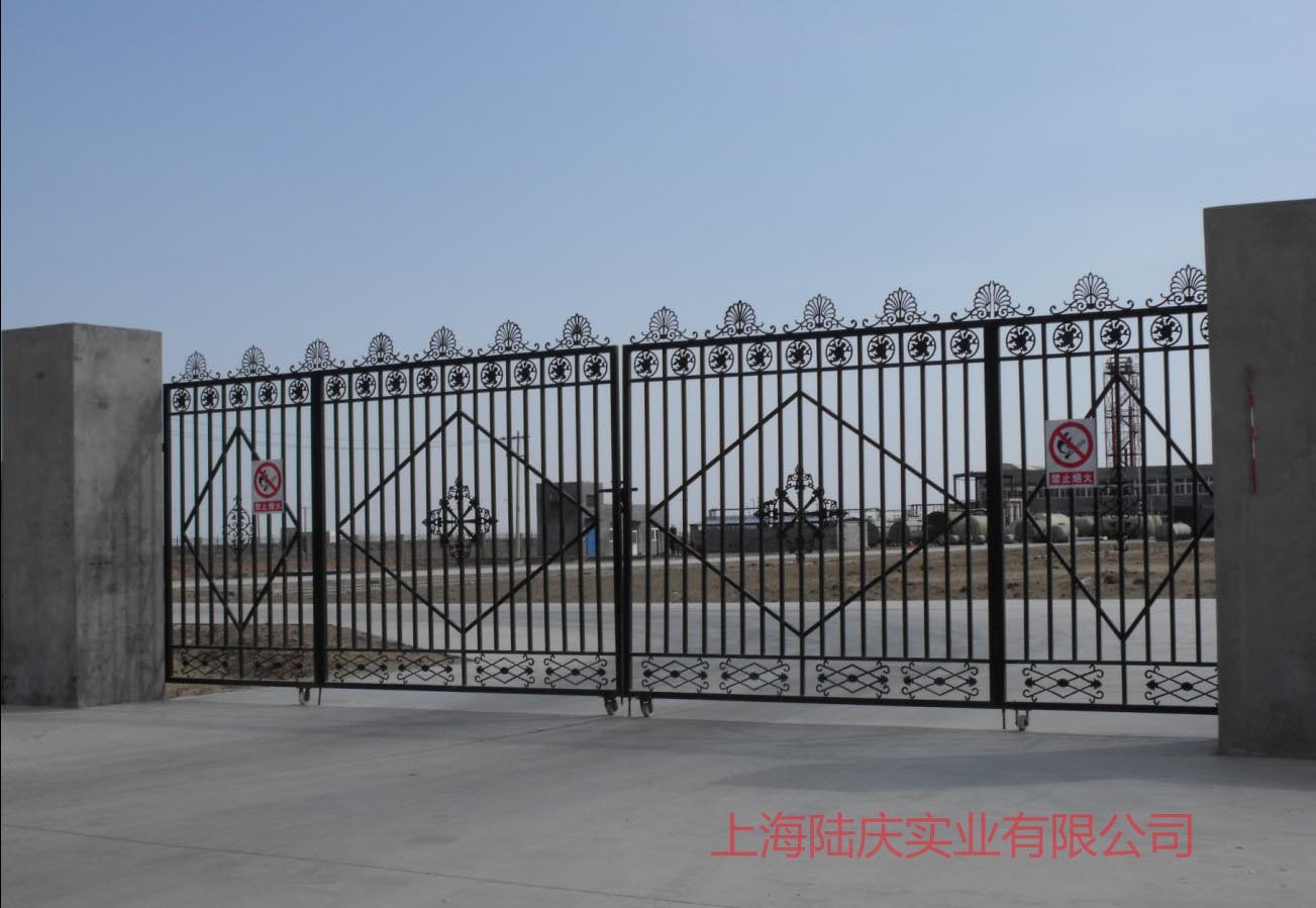 平开门-花园别墅欧式铁艺大门 承包工地铁艺制品 工厂