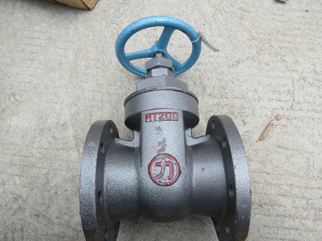 天津大站力字牌阀门\/盖体螺纹连接铜杆法兰闸