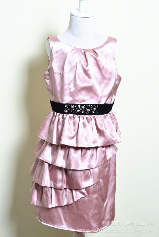 外贸童装批发 奢侈品牌经典 女童连衣裙 礼服裙