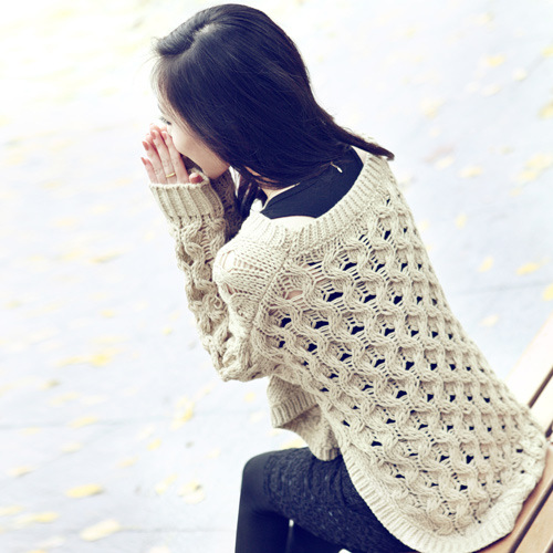 2014<em>春季</em>新款韩版<em>女装休闲</em>潮流套头宽松镂空