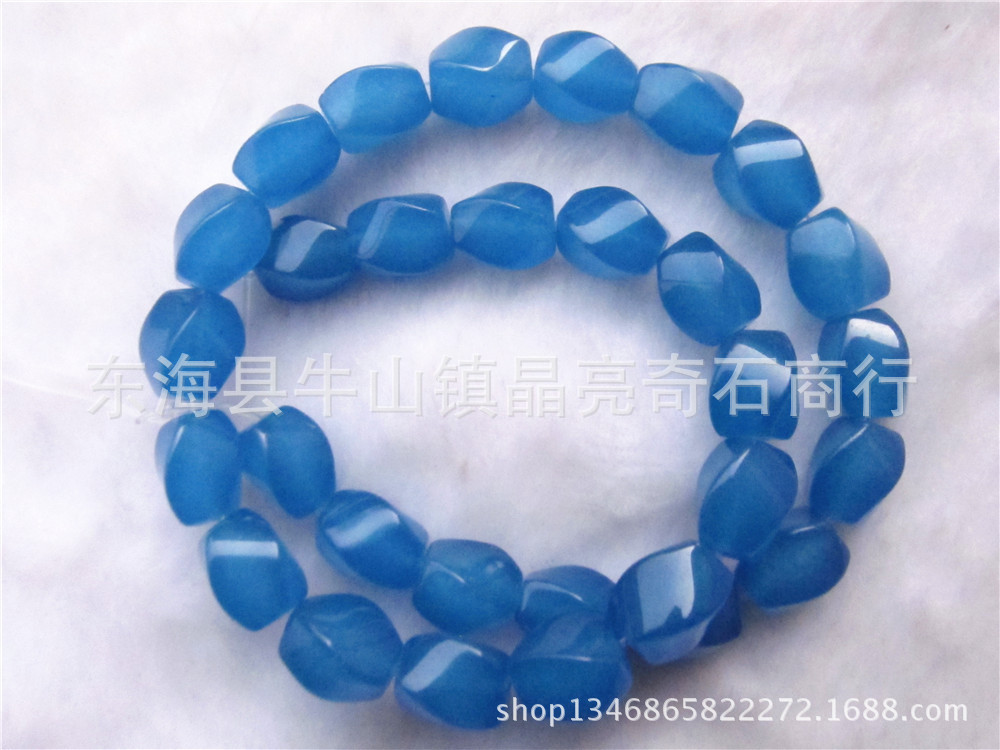 【批发东海天然水晶批发天然绿玛瑙米珠6*9M