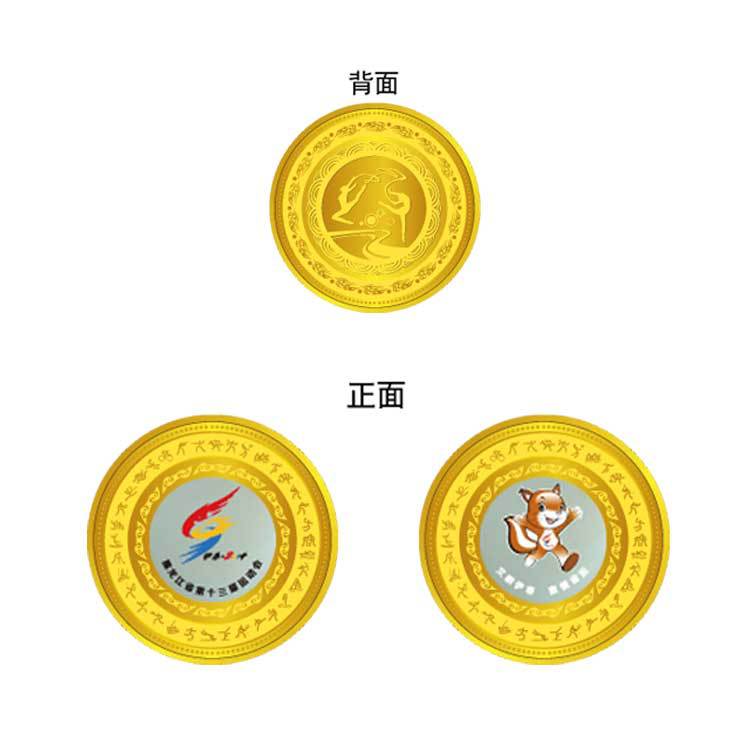 (新)50mm镀金纪念章