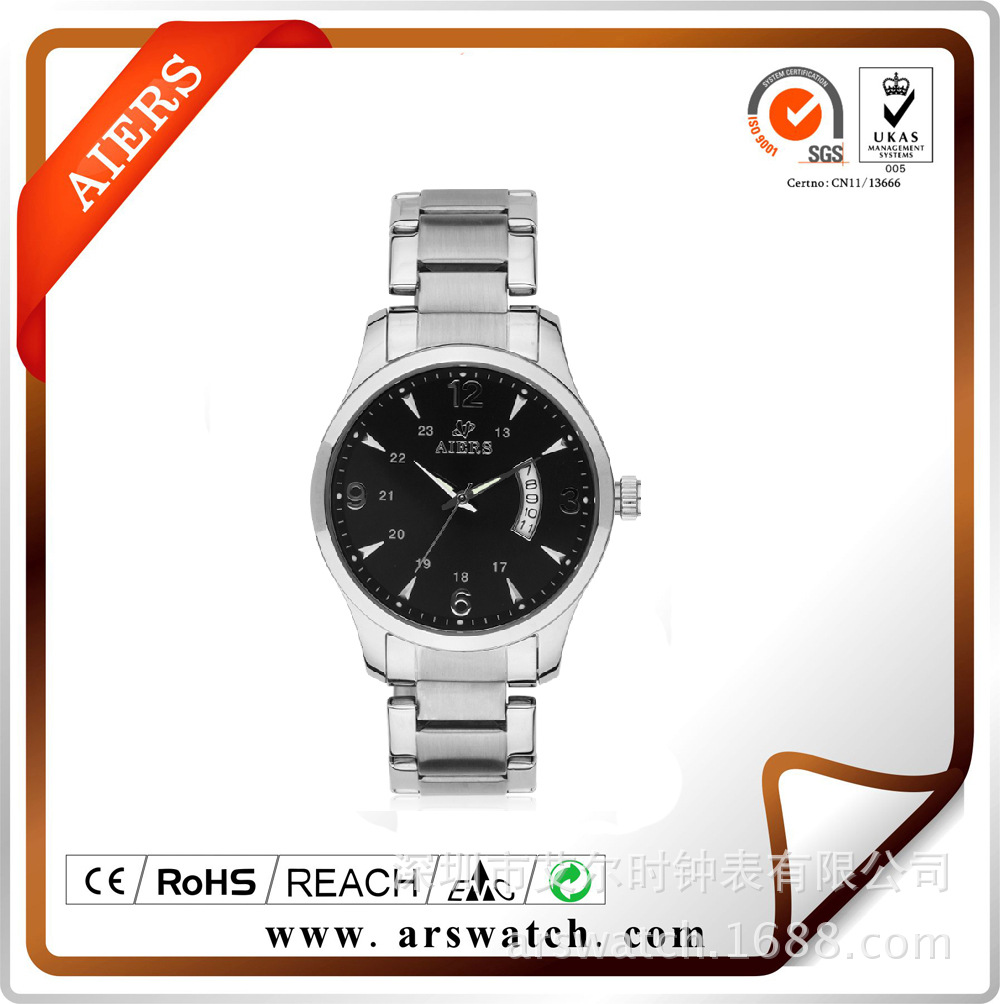 厂家供应聚划算现货 瑞士经典 男士 高档不锈钢超薄 手表批发