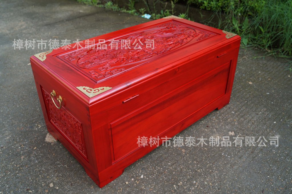 龙凤双喜 樟木箱 83x45x38cm (32)