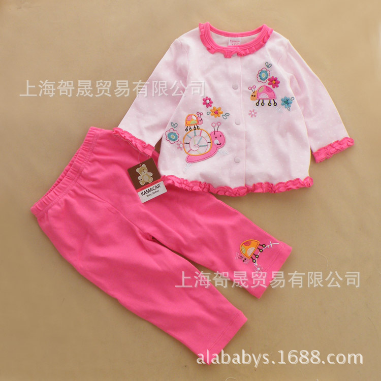 2014外贸新款 春款童装 绣花<em>女童套装</em> 儿童<em>全棉</em>