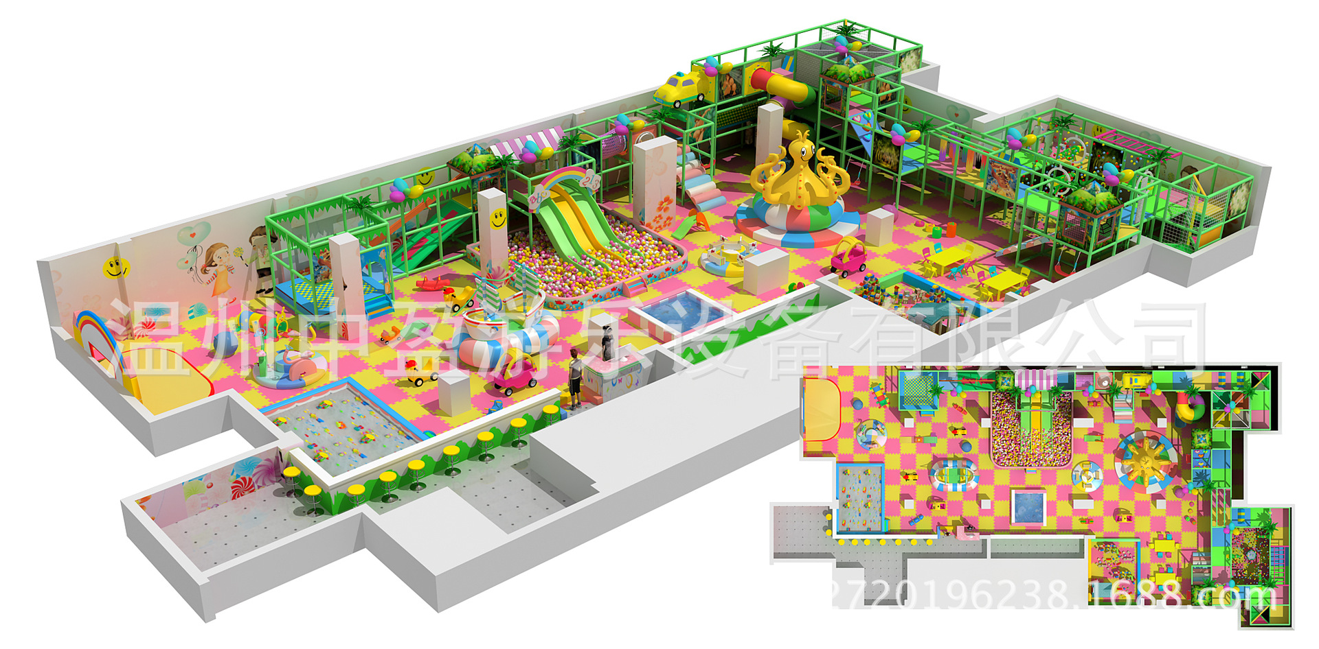 2014厂家直销新型 免费设计 儿童乐园 淘气堡效果图
