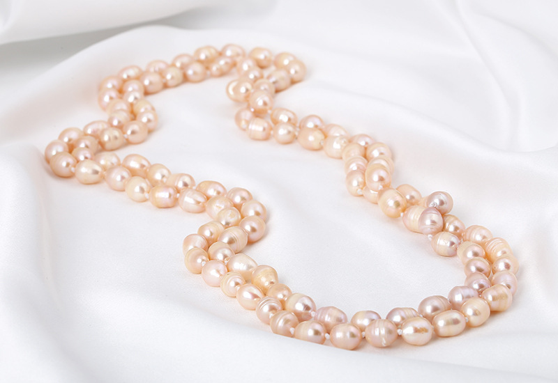 批发采购项链-韩国天然淡水珍珠项链打结女式