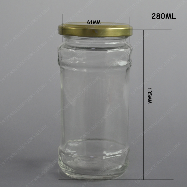 厂家直销280ml玻璃老干妈瓶酱菜瓶罐头瓶现货