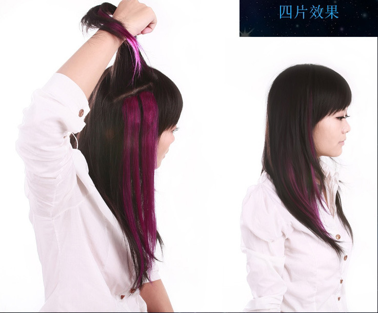 卡瑞丝 真人<em>发片</em> 无痕接发 现货 <em>真</em>发<em>发片</em> 彩色