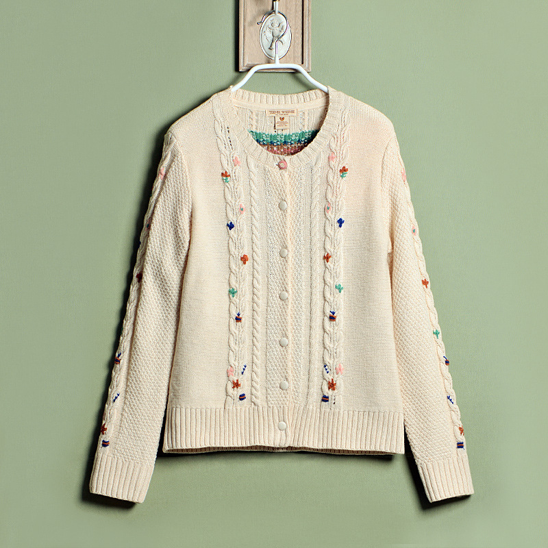 森系经典<em>提花</em>房子图案<em>毛衣</em> 秋冬季女长袖<em>圆领</em>