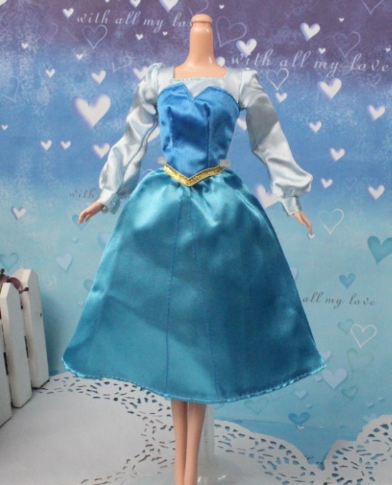 正版外贸芭比娃娃服装 宫庭礼服迪士尼公主裙 灰姑娘裙a067-6