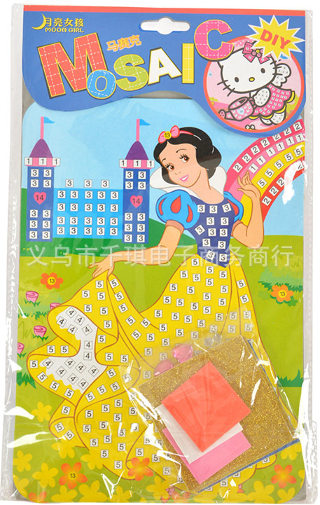 板 爆款入门级幼儿园EVA粘贴画批发 3d手工画 12款混发 拼图 拼板
