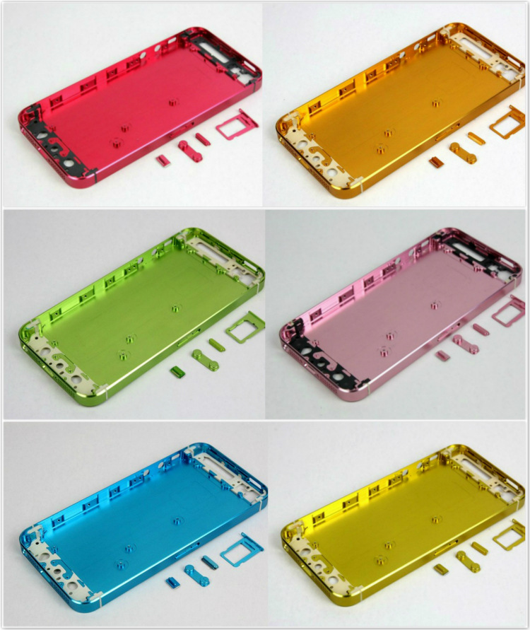 【一手货源】 iPhone5/5S后盖彩壳 苹果5代中框电池盖 量身定制