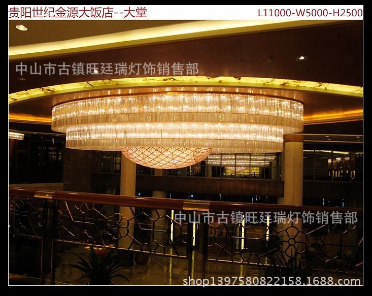 大型水晶吊灯 客厅LED水晶灯 卧室灯饰灯具批发金色圆形LED灯创意灯