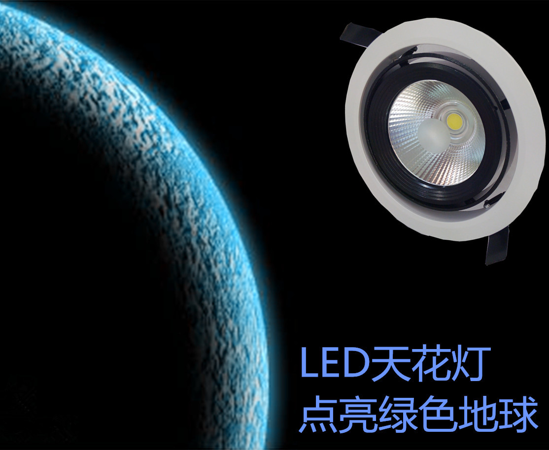LED天花灯 LED天花灯 COB筒灯 可360度调角度 30W节能高亮 高显指