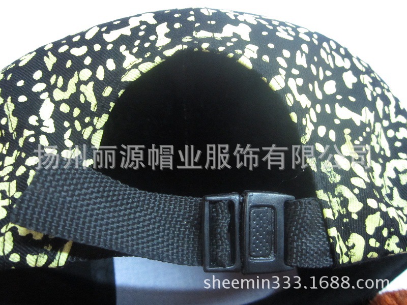 厂家直销全棉满印花五片帽 塑料插扣小<em>气眼运</em>