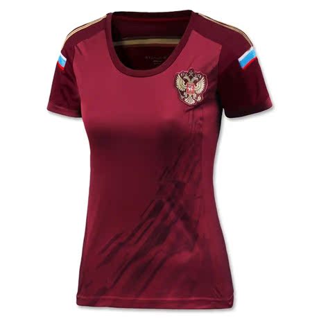 女装 2014巴西世界杯俄罗斯队足球服 女短袖球