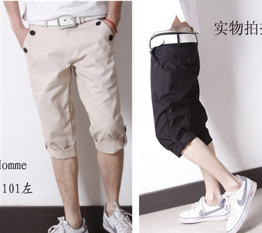 夏季男装<em>男士七分裤</em> 男 <em>休闲短裤</em>男裤子韩版修