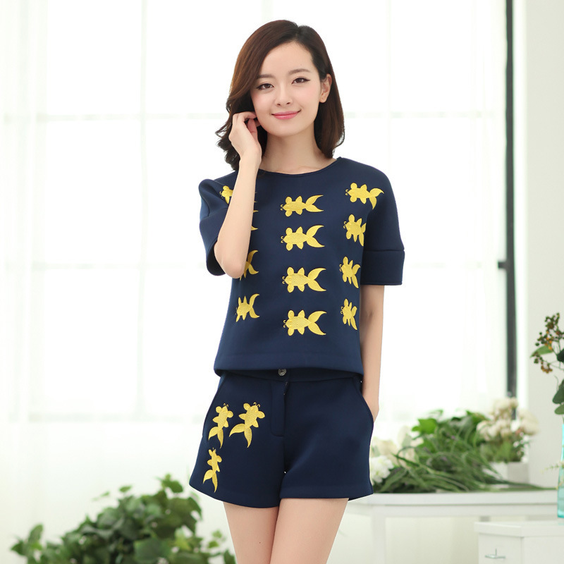 2014夏装新款女韩版卫衣<em>套装</em>休闲<em>短裤套装两</em>