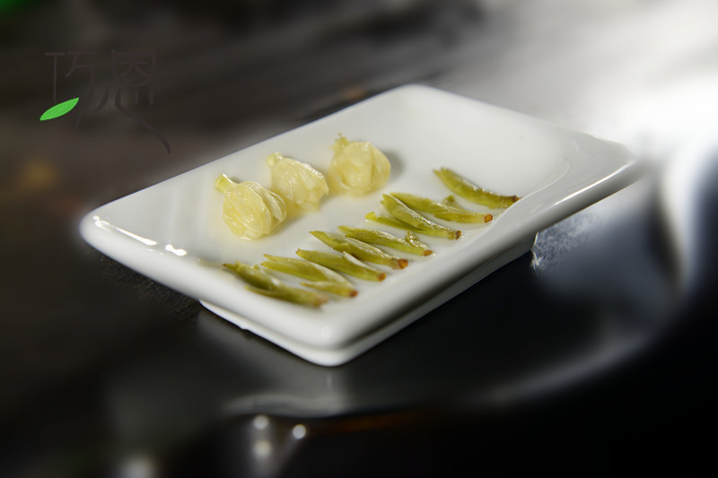 巧恩茶业特级茉莉龙井茶底展示