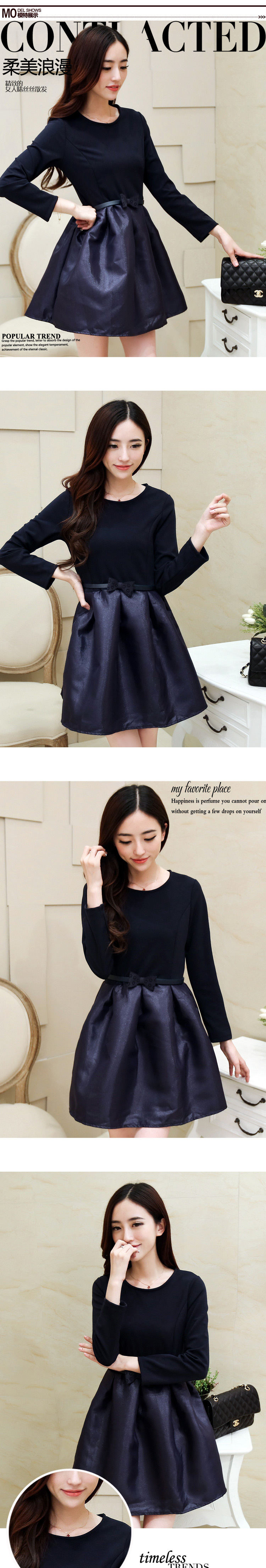 The Bekaa in Dili 9693 #autumn and winter Korean color blue video thin beauty solid dress dress dress picture color XL pictures, price, brand platters! Elections are good character, the national distribution, so why buy now enjoy more preferential! Health