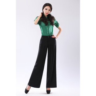 批发采购女式休闲裤-春夏款女士大喇叭裤 麻棉