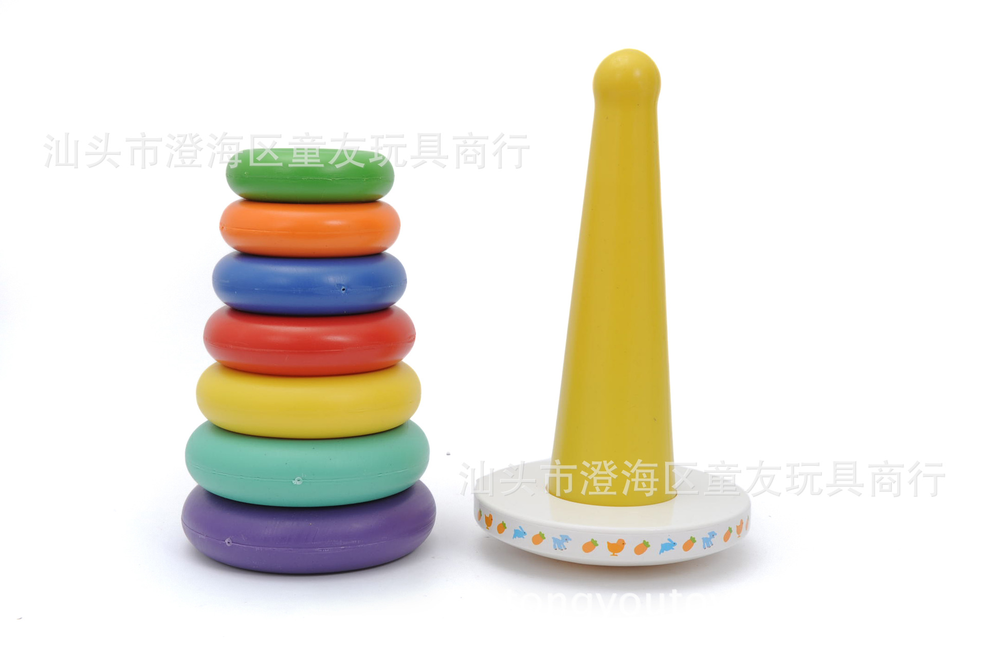 婴幼儿教具-玩具批发 经典幼教玩具 七彩套圈 