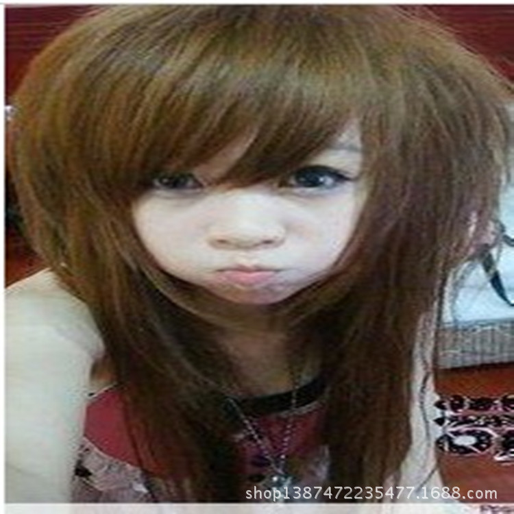假发-假发女长发斜刘海假<em>头发</em>苛苛<em>蓬松</em>韩版非