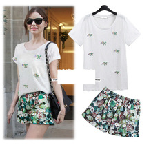 微信欧美t恤_牛仔短袖套装_<em>短裤短裙</em>套装_厂家