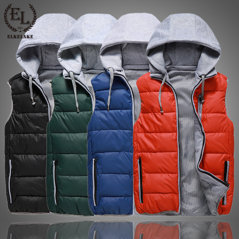 ELKELAKE情侣棉<em>马甲男潮秋冬</em>男士修身棉背