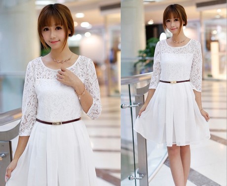 2014<em>春季</em>新款<em>女装雪纺</em>连衣裙 中袖蕾丝拼接修