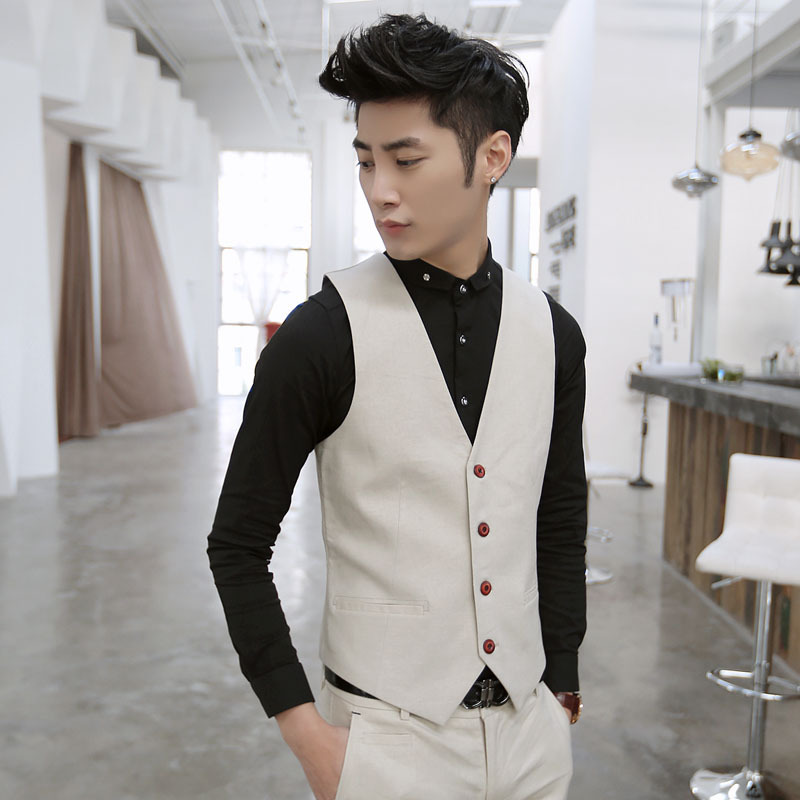 发型师职业<em>男士马夹</em>通勤OM<em>工装</em>潮男发廊夜店