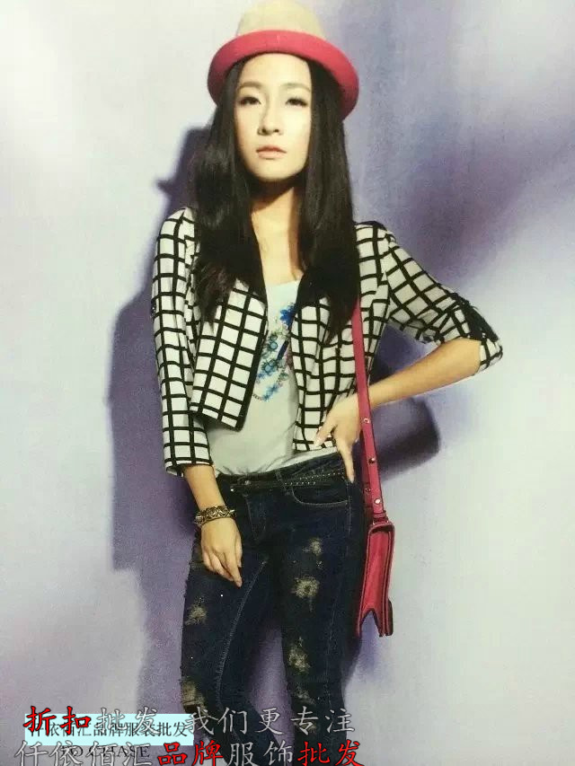 批发采购大码女装-【给彩】14年秋装西装外套