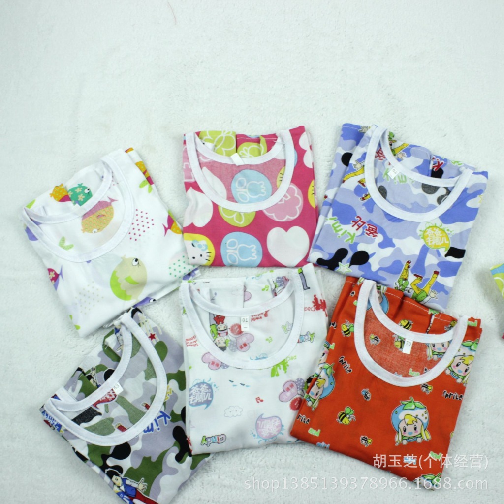 男女童人造绵绸套装 背心<em>短裤</em>两件套 40支卡通