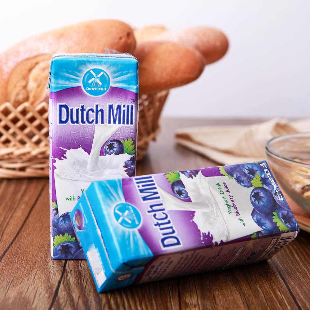 泰国进口饮料 dutch mill/达美酸奶饮料4个口味 180ml*48/箱
