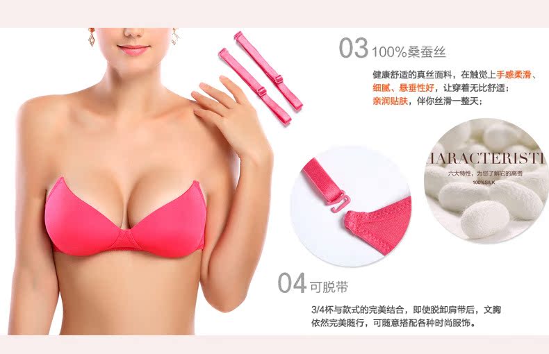 【<em>日本</em>单专柜正品100%<em>真丝</em>无钢圈<em>文胸</em> 2014