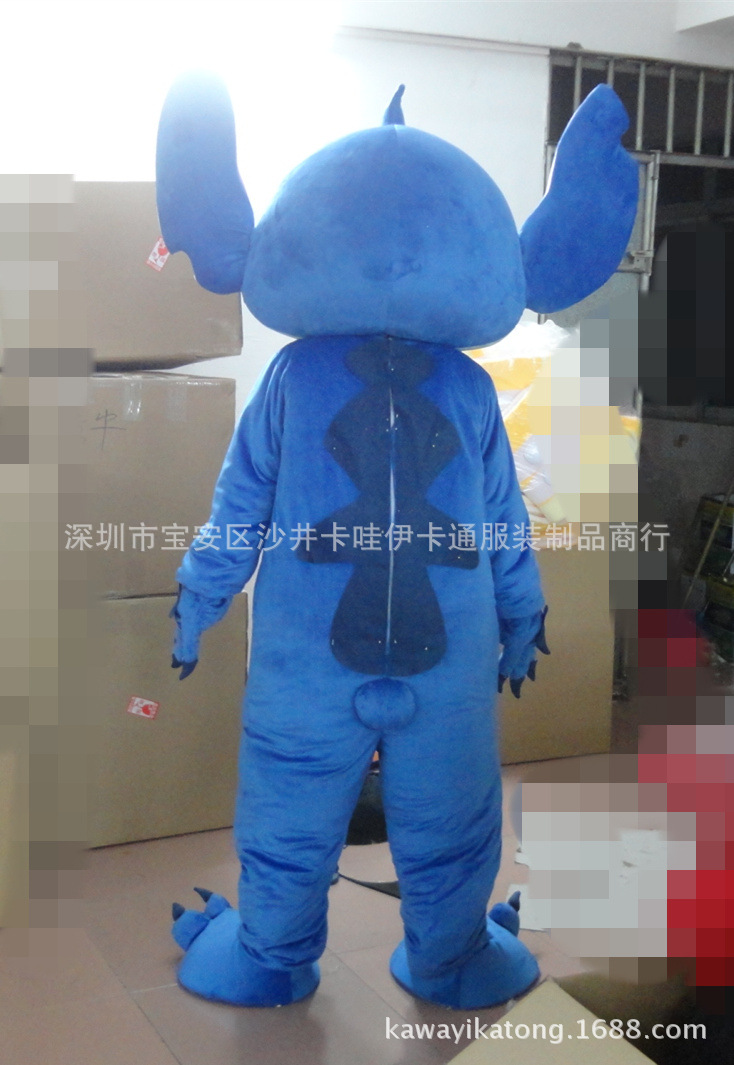 卡哇伊厂家专业制作卡通人偶 毛绒玩具 毛绒公仔 行走人偶史迪仔图片