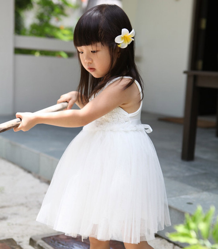 2014夏装新款<em>小公主</em>吊带裙白纱白玫瑰蓬蓬裙