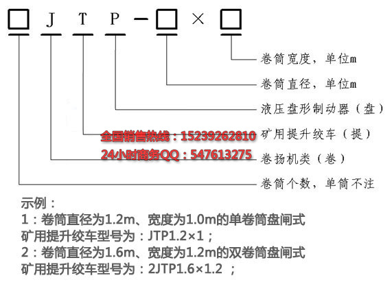 矿用提升绞车 jtp-1 6x1 2