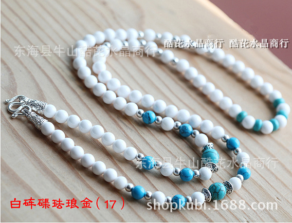 日韩<em>毛衣链砗磲</em>黑曜石泰国佛牌男女款珐琅扣佛