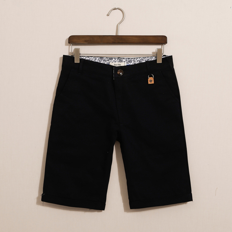 2014夏季新款 <em>纯棉</em>中裤<em>韩版修身</em> 金属吊坠<em>男短</em>