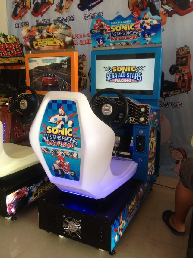 电玩设备-新款儿童赛车游戏机 儿童投币迷你赛