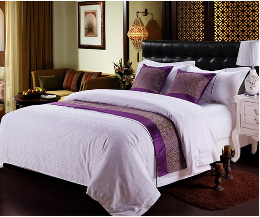 供应酒店纯色三件套 英伦时尚布草被套床单枕