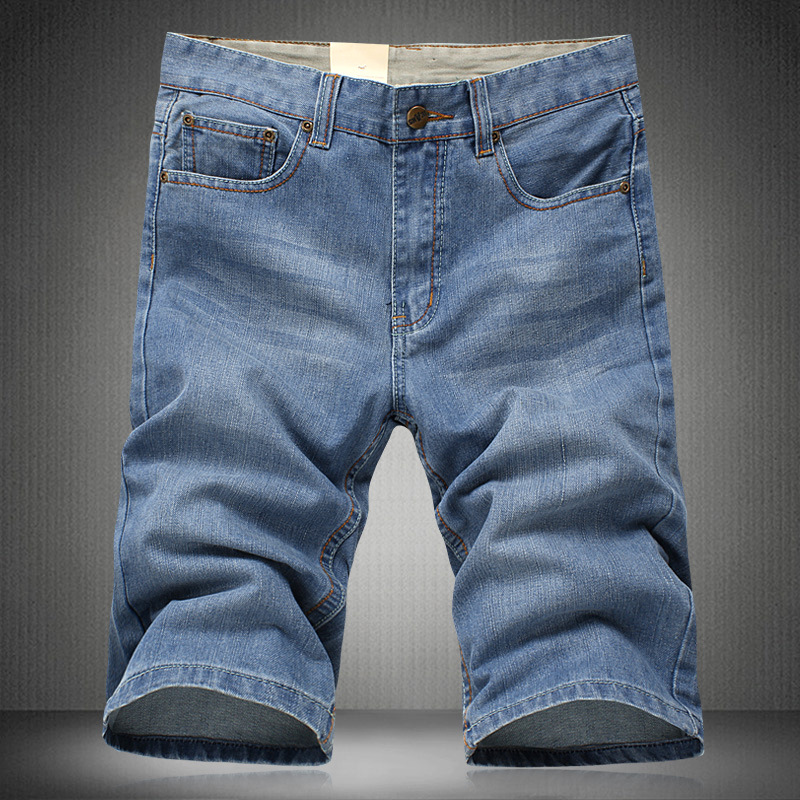 夏季新品牛仔<em>短裤男士加肥</em>加大码五分裤胖子韩