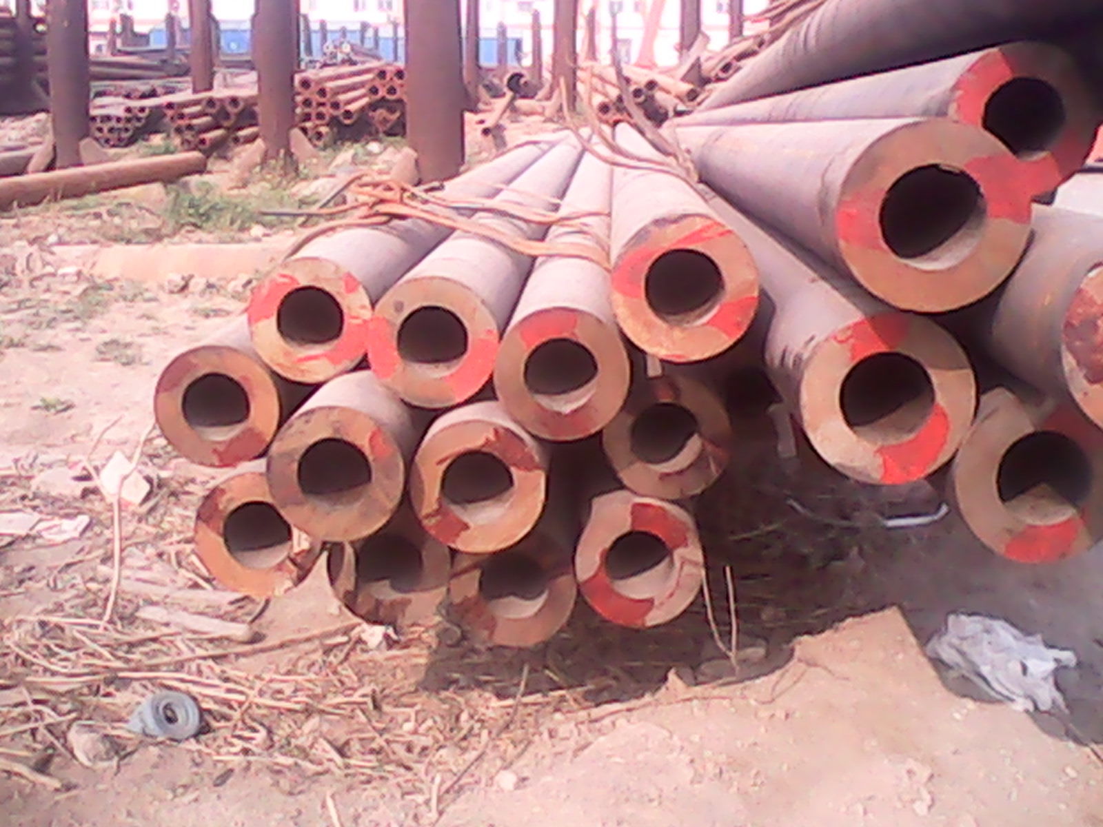 建筑用结构管现货处理 图片