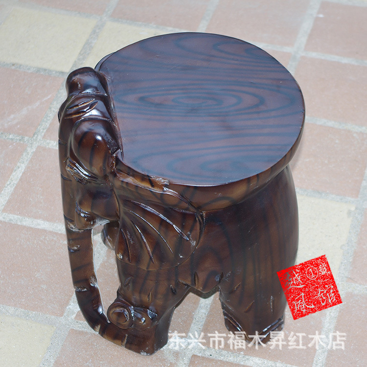 越南楠木大象凳子-4