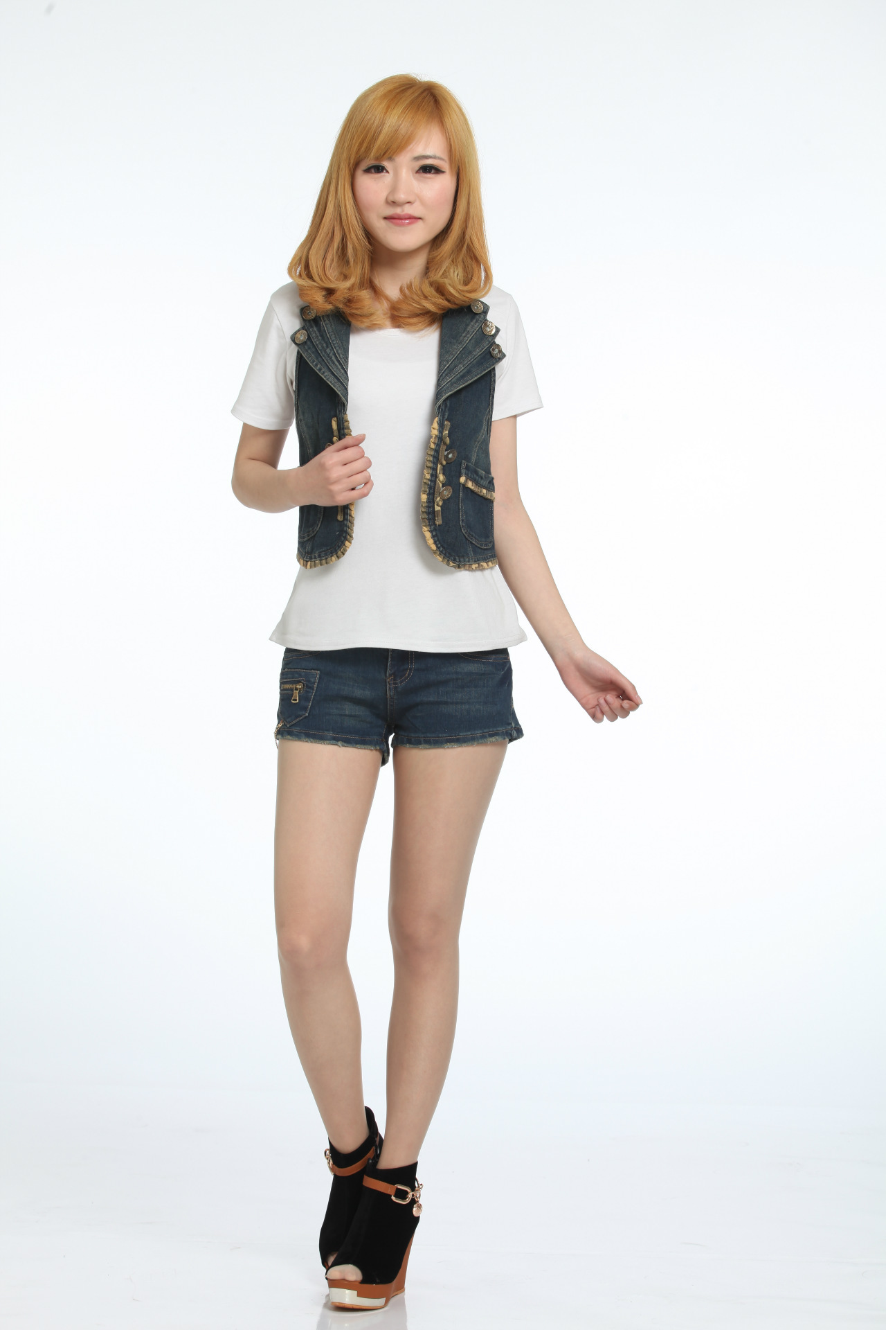 8011<em>女</em>牛仔<em>带帽马甲</em> - 8011女牛仔<em>带帽马甲</em>厂