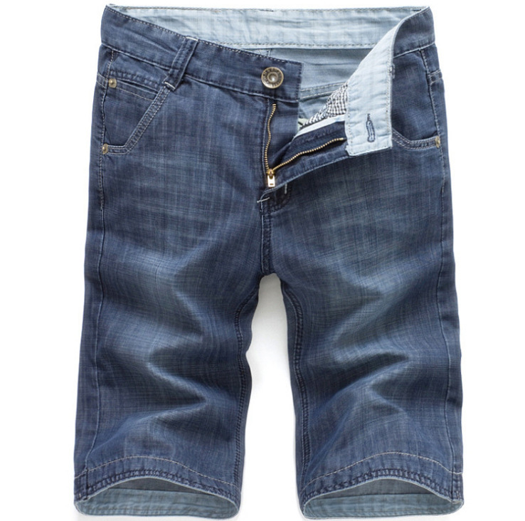 2014夏季<em>新款马裤</em> 男韩版修身百搭男士牛仔裤