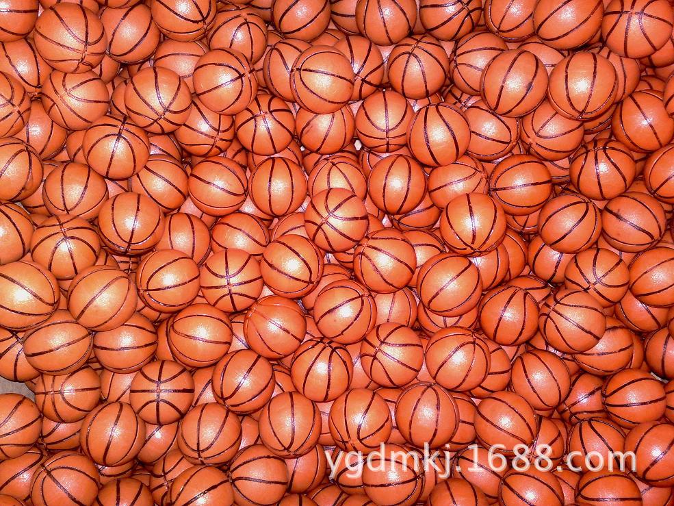 玩具配件-37MM实心塑料硬体小篮球 扣篮王小